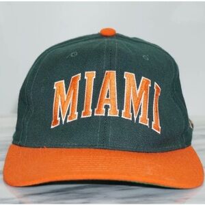 VTG Starter The Natural Miami Hurricanes Fitted Hat Wool Retro Sz:7 3/8 Vintage